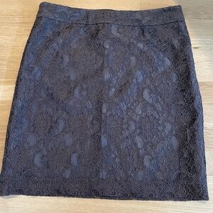 NWT Women’s Ann Taylor Loft size 2 brown gray soft lined skirt with side zipper